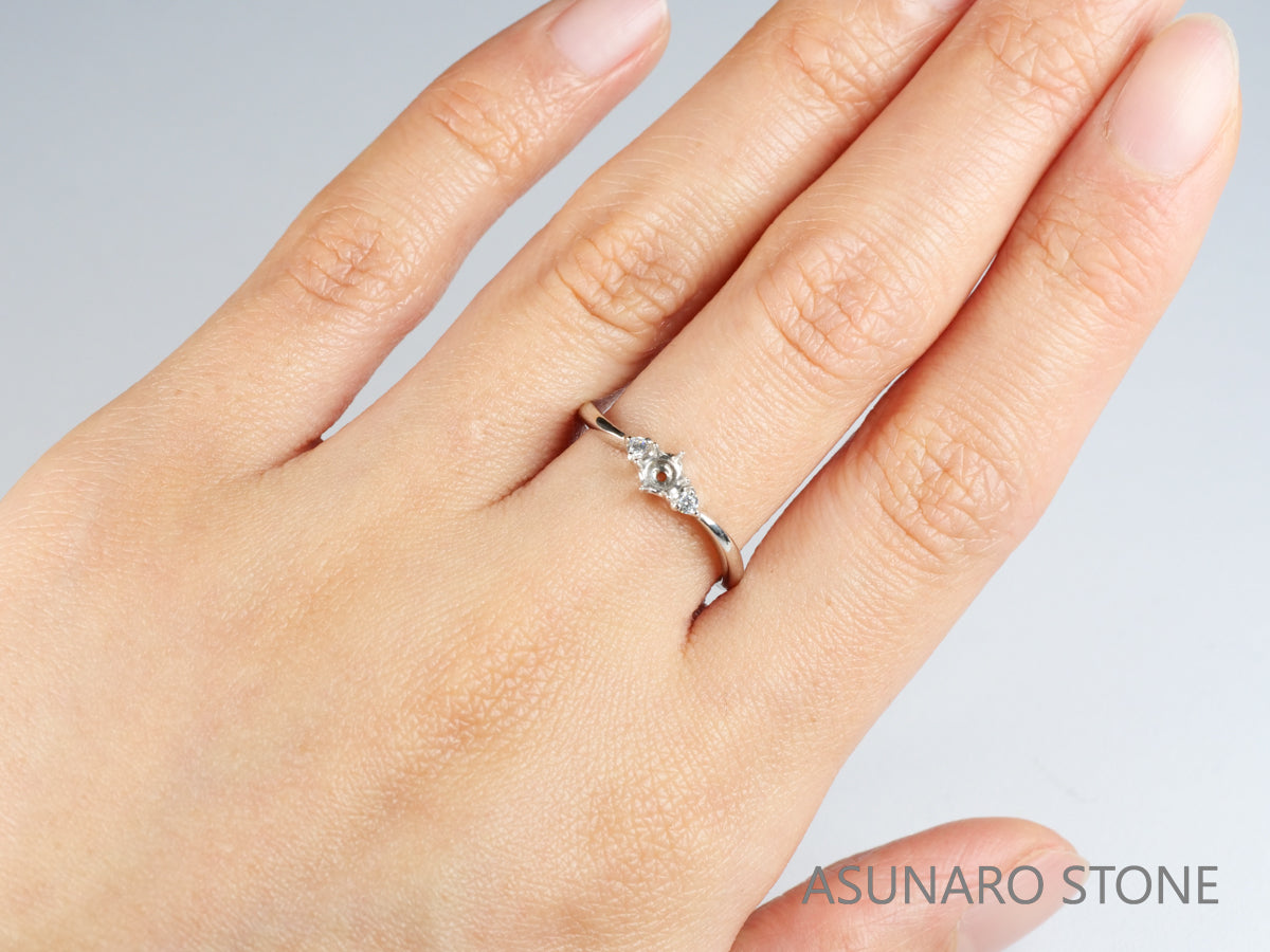 【お仕立て用】空枠番号：5445I　リング枠【オーダージュエリー用】