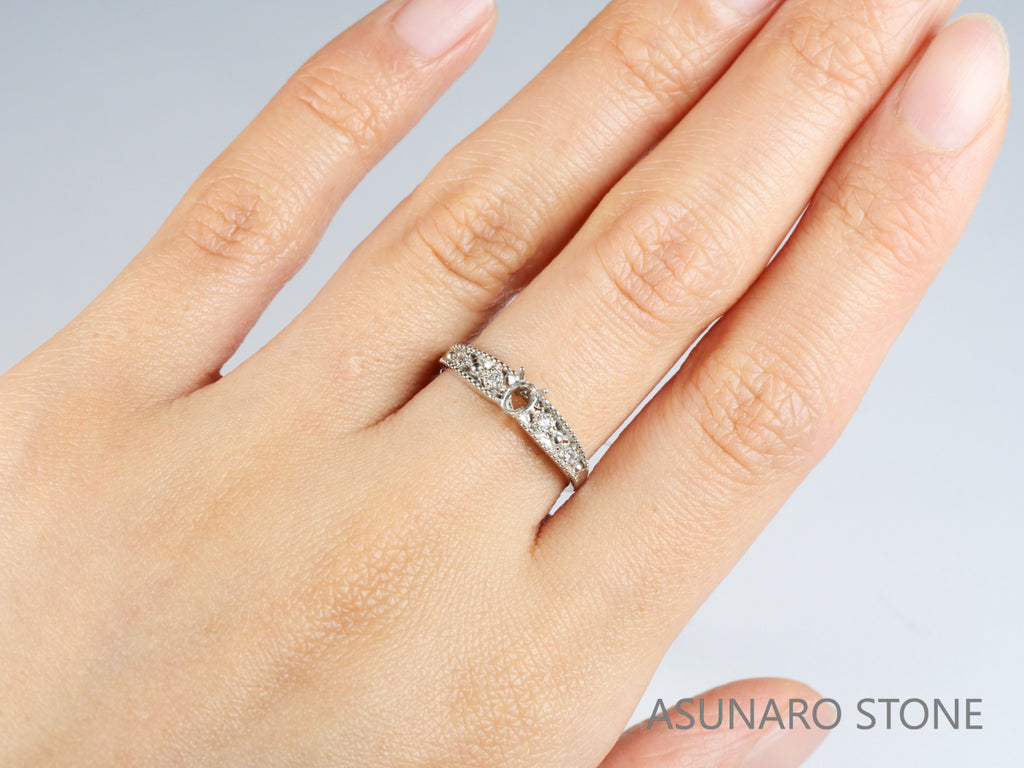 【お仕立て用】空枠番号：5361I　リング枠【オーダージュエリー用】