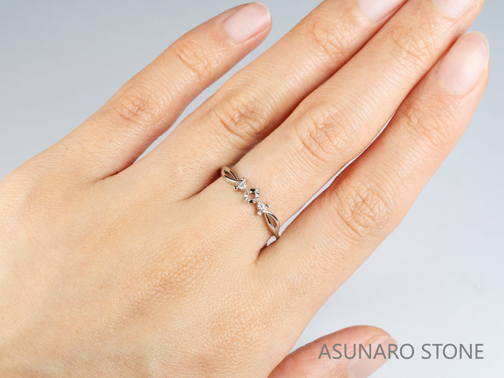 【お仕立て用】空枠番号：4042C　リング枠【オーダージュエリー用】