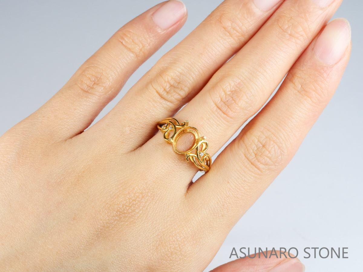 【お仕立て用】空枠番号：3587C　リング枠【オーダージュエリー用】