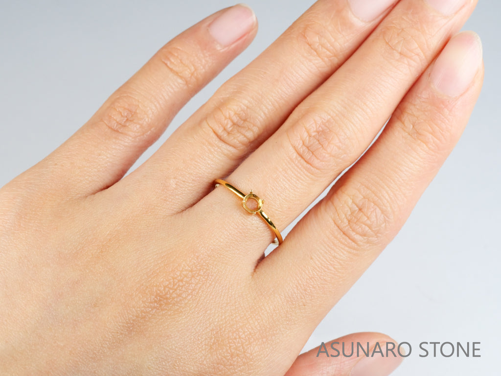 【お仕立て用】空枠番号：S28A　約1.1mm幅　リング枠　ダイヤなし【オーダージュエリー用】