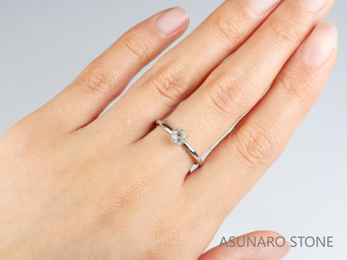 【お仕立て用】空枠番号：5440I　リング枠　ティアラ【オーダージュエリー用】