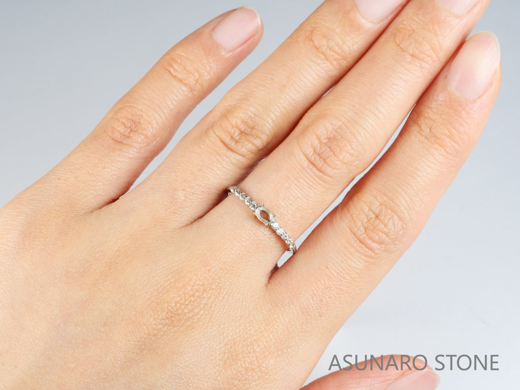 【お仕立て用】空枠番号：4632C　リング枠【オーダージュエリー用】