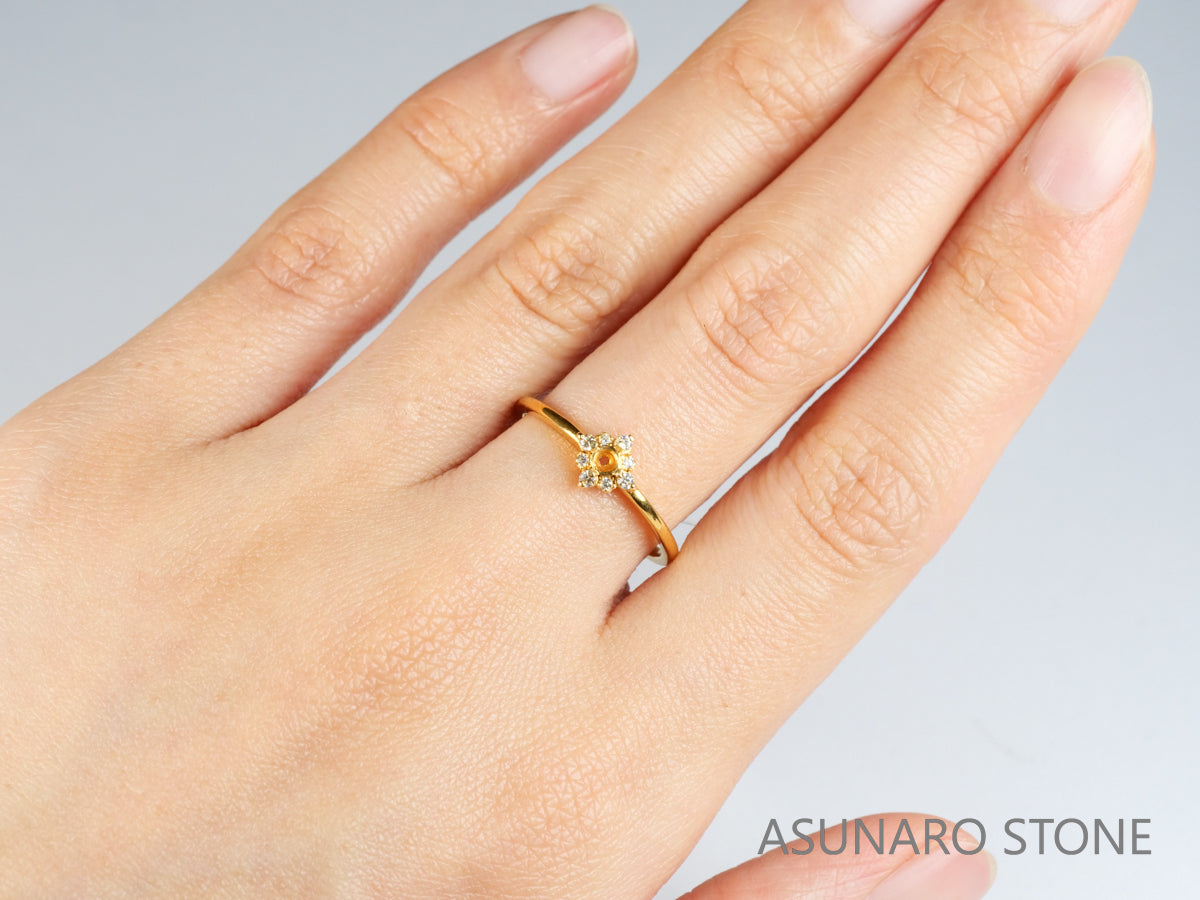 【お仕立て用】空枠番号：5513I　2.5mm用　リング枠　取り巻き【オーダージュエリー用】