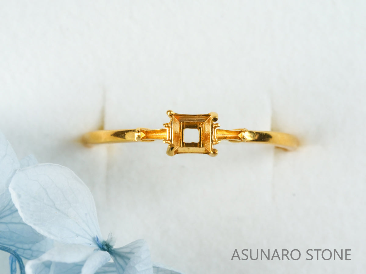 【お仕立て用】空枠番号：S43A　リング枠【オーダージュエリー用】