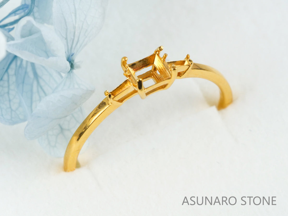 【お仕立て用】空枠番号：S43A　リング枠【オーダージュエリー用】