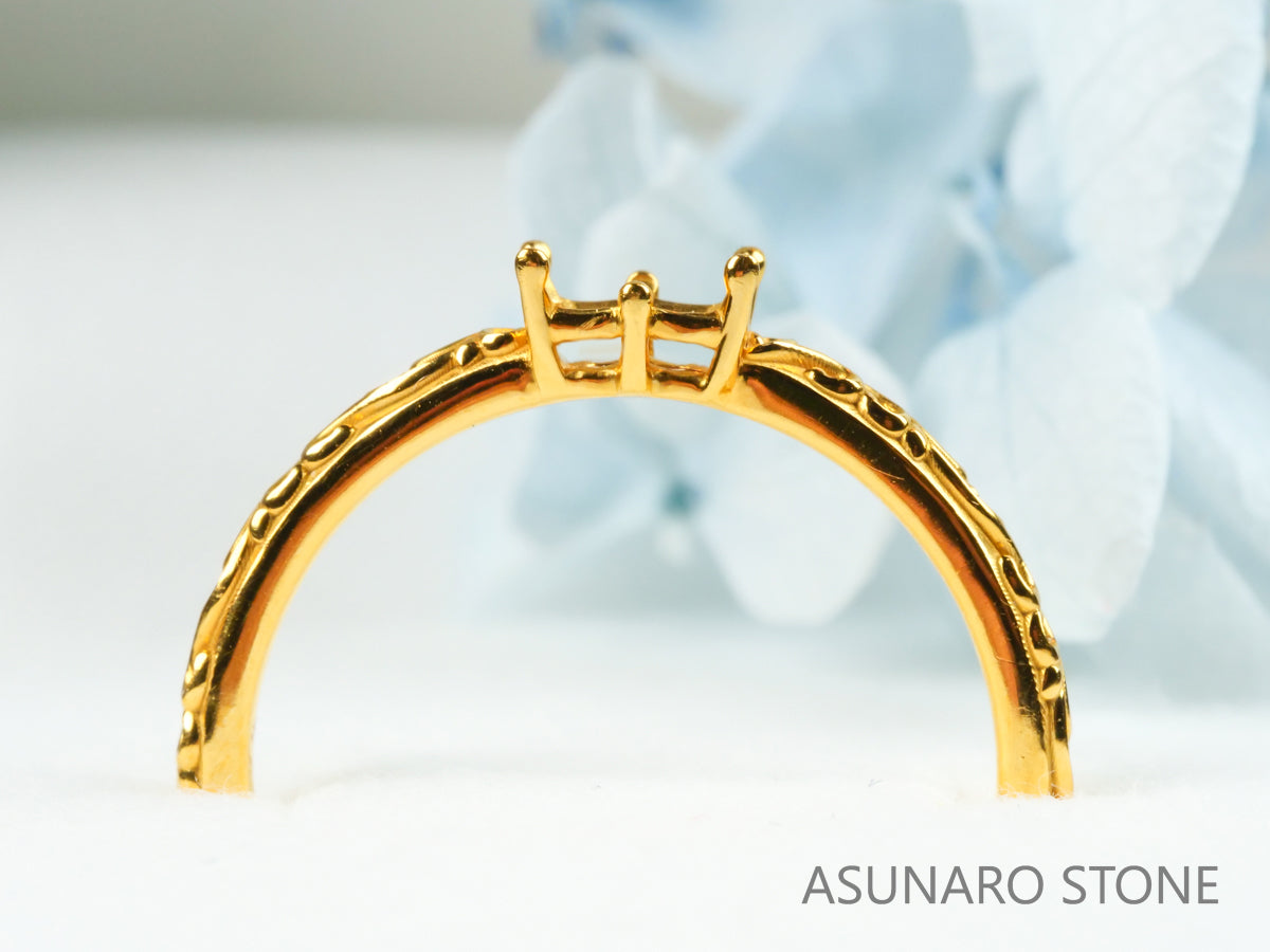 【お仕立て用】空枠番号：4949C　リング枠　ダイヤなし【オーダージュエリー用】