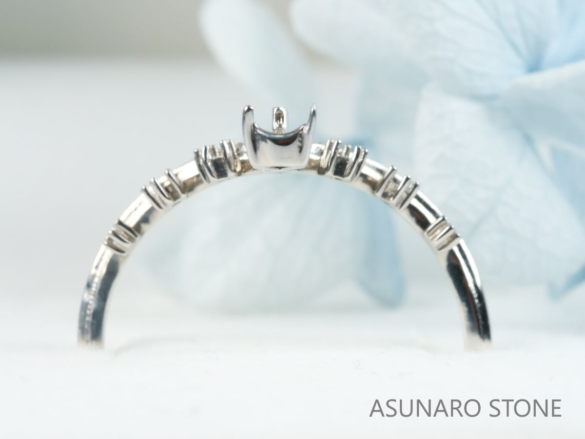 【お仕立て用】空枠番号：S38A　リング枠　V字枠　ティアラ【オーダージュエリー用】