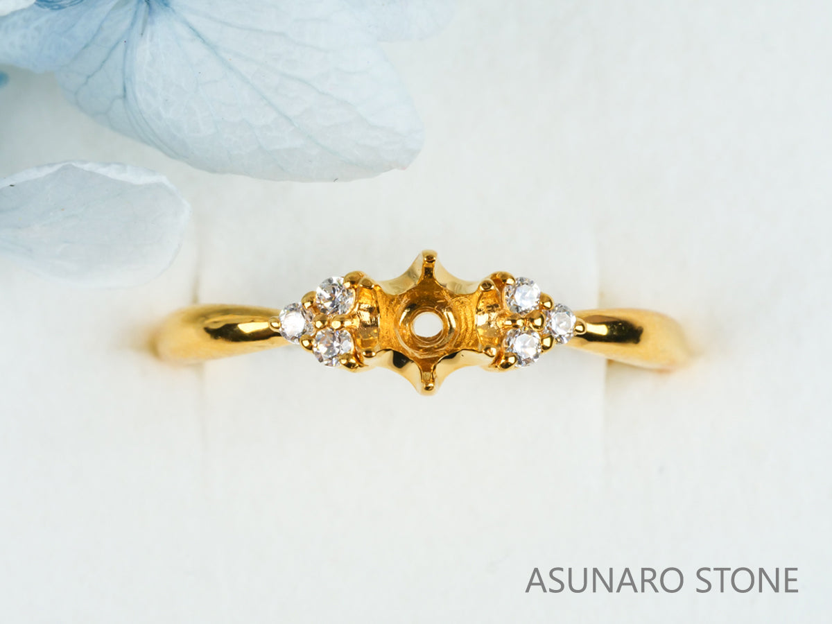 【お仕立て用】空枠番号：5457I　リング枠【オーダージュエリー用】