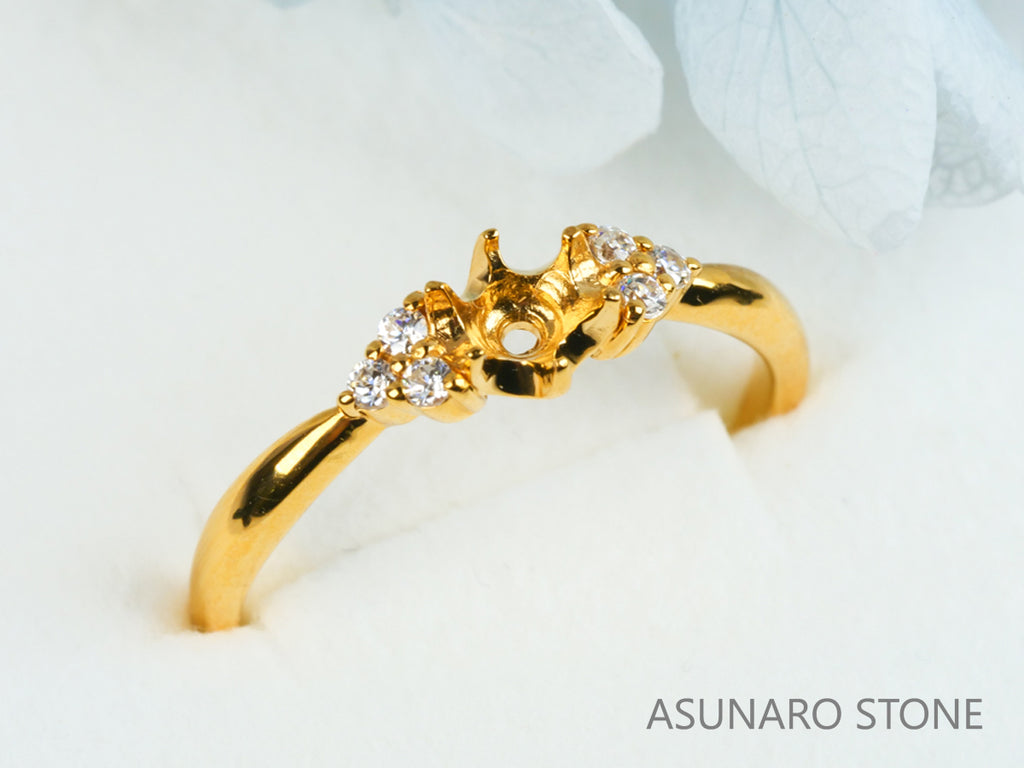 【お仕立て用】空枠番号：5457I　リング枠【オーダージュエリー用】