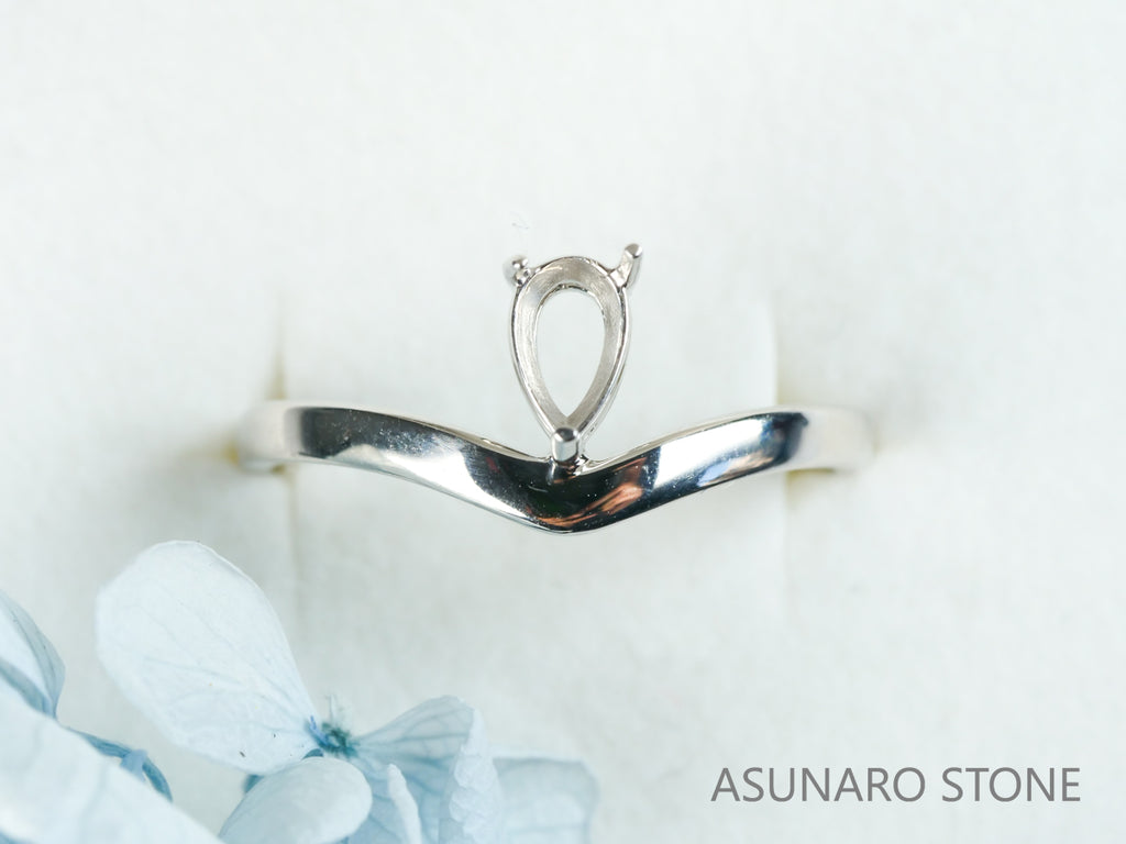 【お仕立て用】空枠番号：5277C　リング枠　V字枠　ダイヤなし【オーダージュエリー用】