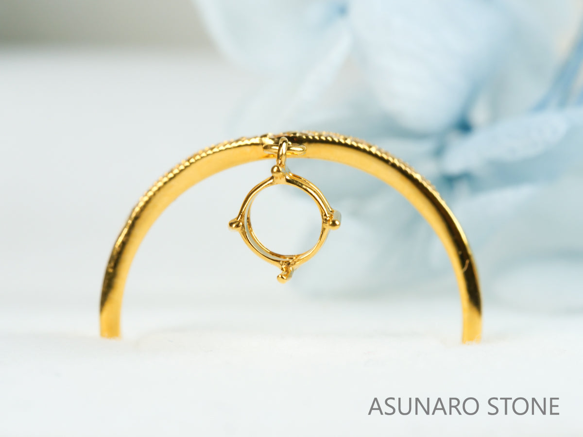 【お仕立て用】空枠番号：5278C　リング枠　V字枠【オーダージュエリー用】