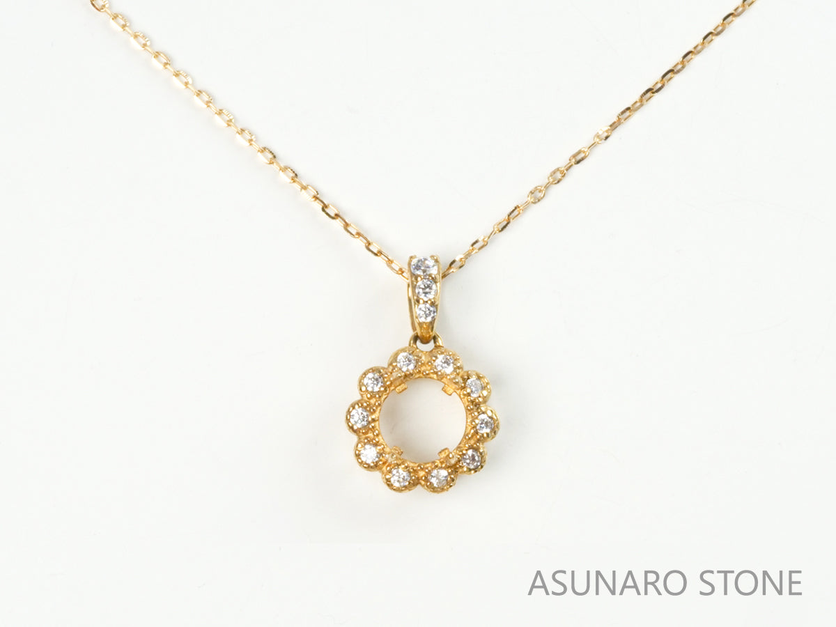 【お仕立て用】空枠番号：4503C　ペンダントトップ枠【オーダージュエリー用】