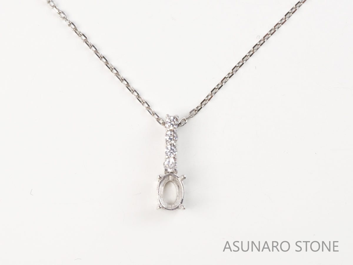 【お仕立て用】空枠番号：4637C　ペンダントトップ枠【オーダージュエリー用】