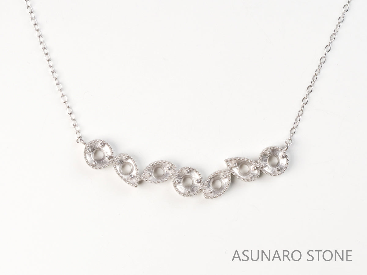 【お仕立て用】空枠番号：4887C　両吊りネックレス　ペンダントトップ枠【オーダージュエリー用】