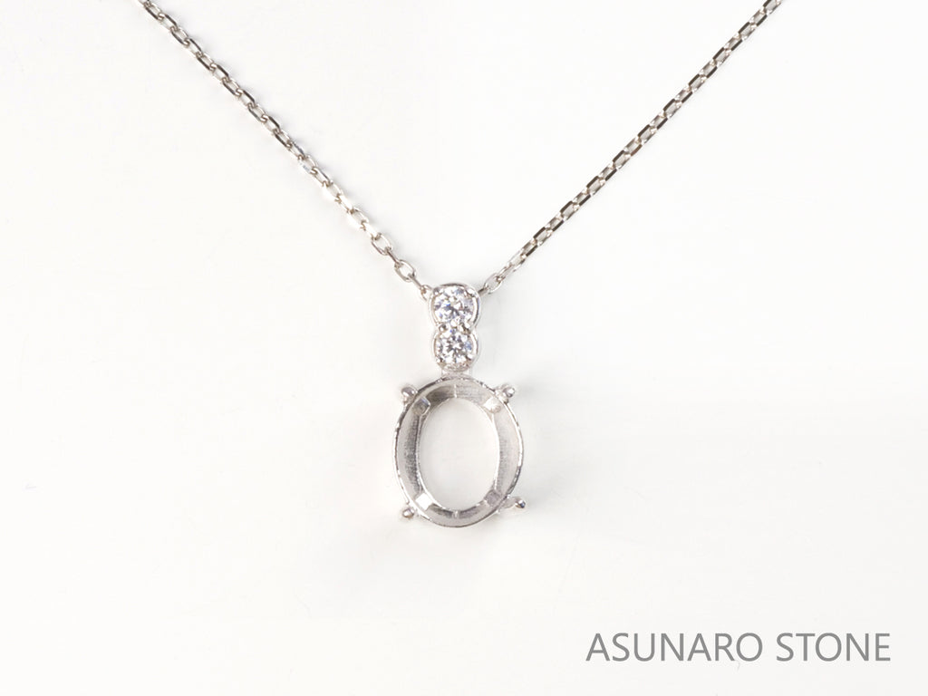 【お仕立て用】空枠番号：4250C　ペンダントトップ枠【オーダージュエリー用】