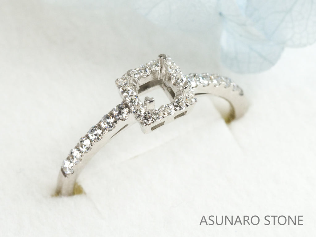 【お仕立て用】空枠番号：2622C　3mm用　リング枠　取り巻き【オーダージュエリー用】