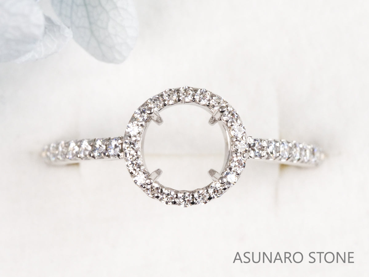 【お仕立て用】空枠番号：4931C　6mm用　リング枠　取り巻き【オーダージュエリー用】