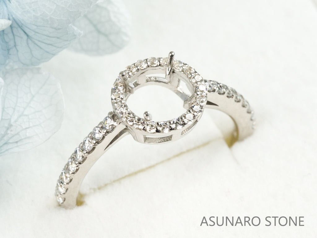 【お仕立て用】空枠番号：4931C　6mm用　リング枠　取り巻き【オーダージュエリー用】