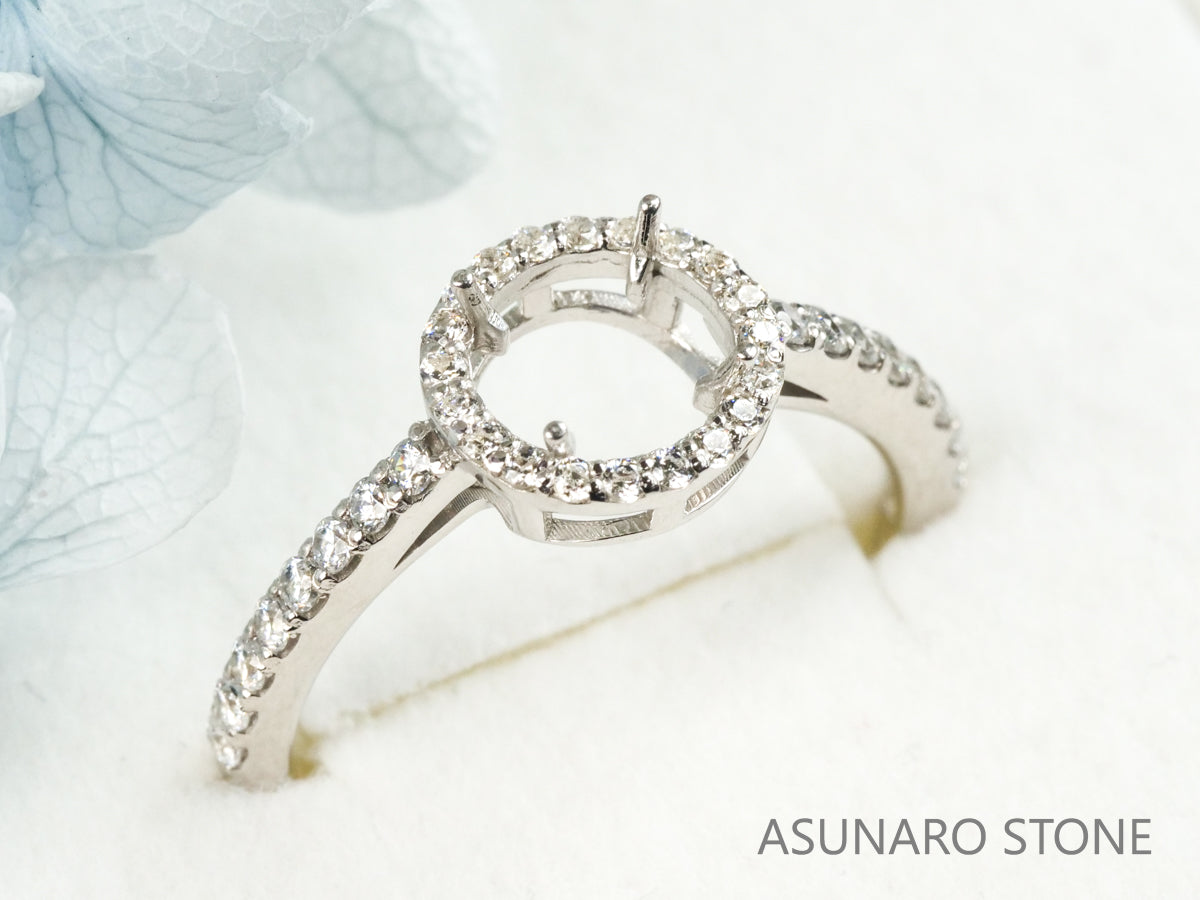 【お仕立て用】空枠番号：4931C　6mm用　リング枠　取り巻き【オーダージュエリー用】