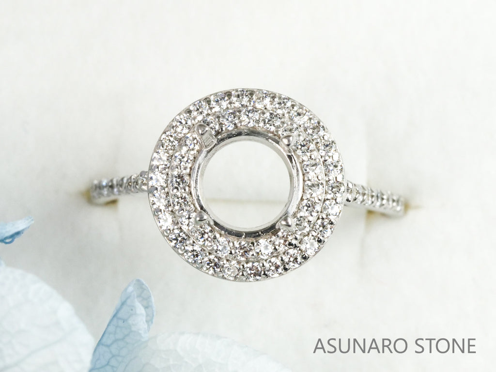 【お仕立て用】空枠番号：4065C　5mm用　リング枠　取り巻き【オーダージュエリー用】