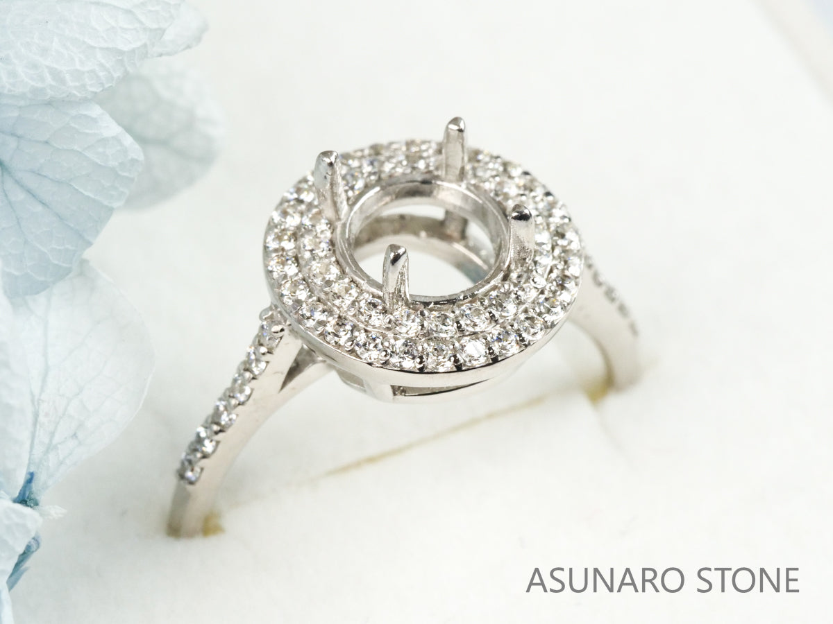 【お仕立て用】空枠番号：4065C　5mm用　リング枠　取り巻き【オーダージュエリー用】