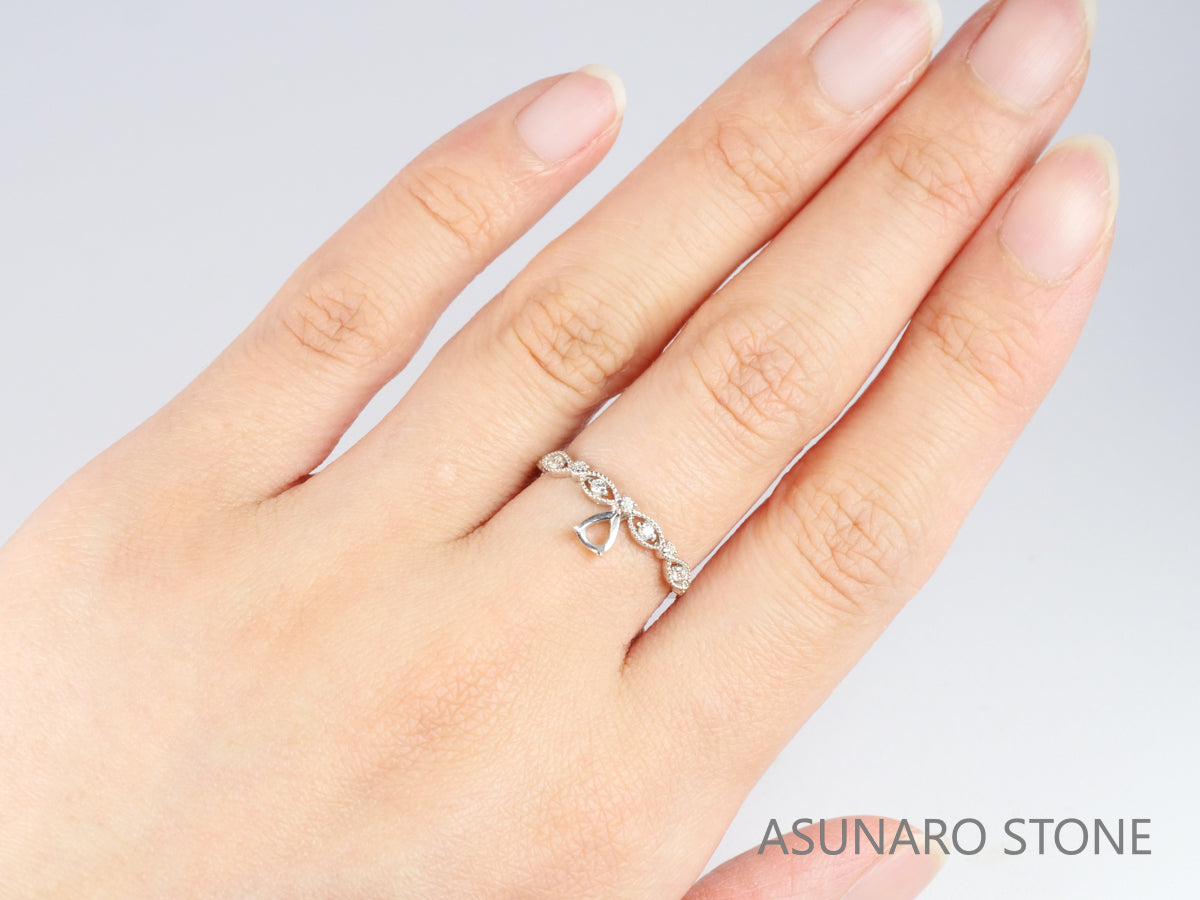 【お仕立て用】空枠番号：5105C　リング枠【オーダージュエリー用】