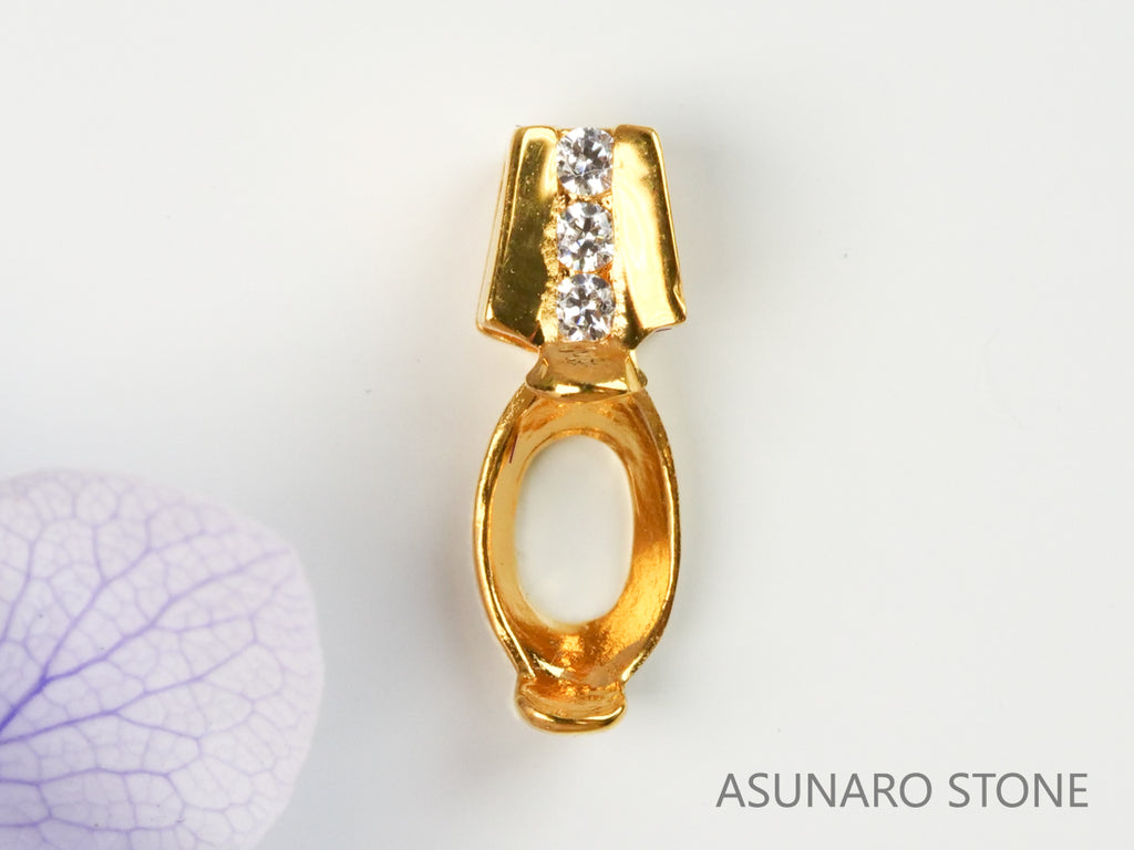 【お仕立て用】空枠番号：5215C　ペンダントトップ枠【オーダージュエリー用】