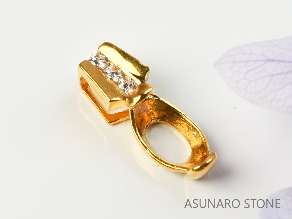 【お仕立て用】空枠番号：5215C　ペンダントトップ枠【オーダージュエリー用】