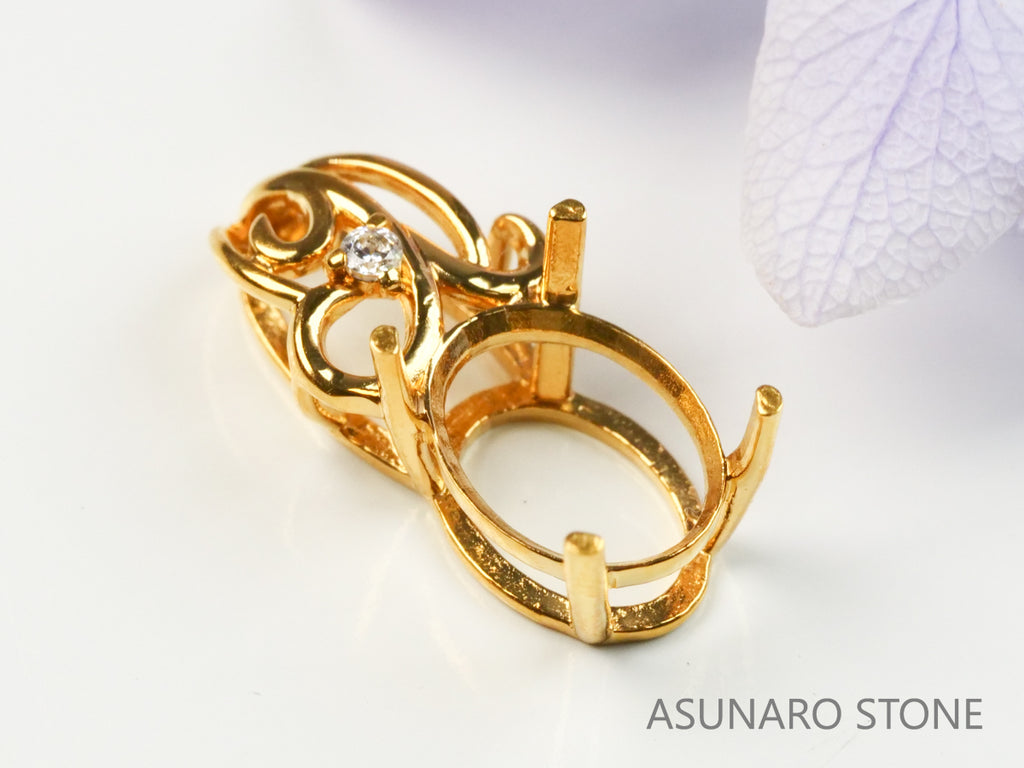 【お仕立て用】空枠番号：3629C　ペンダントトップ枠【オーダージュエリー用】