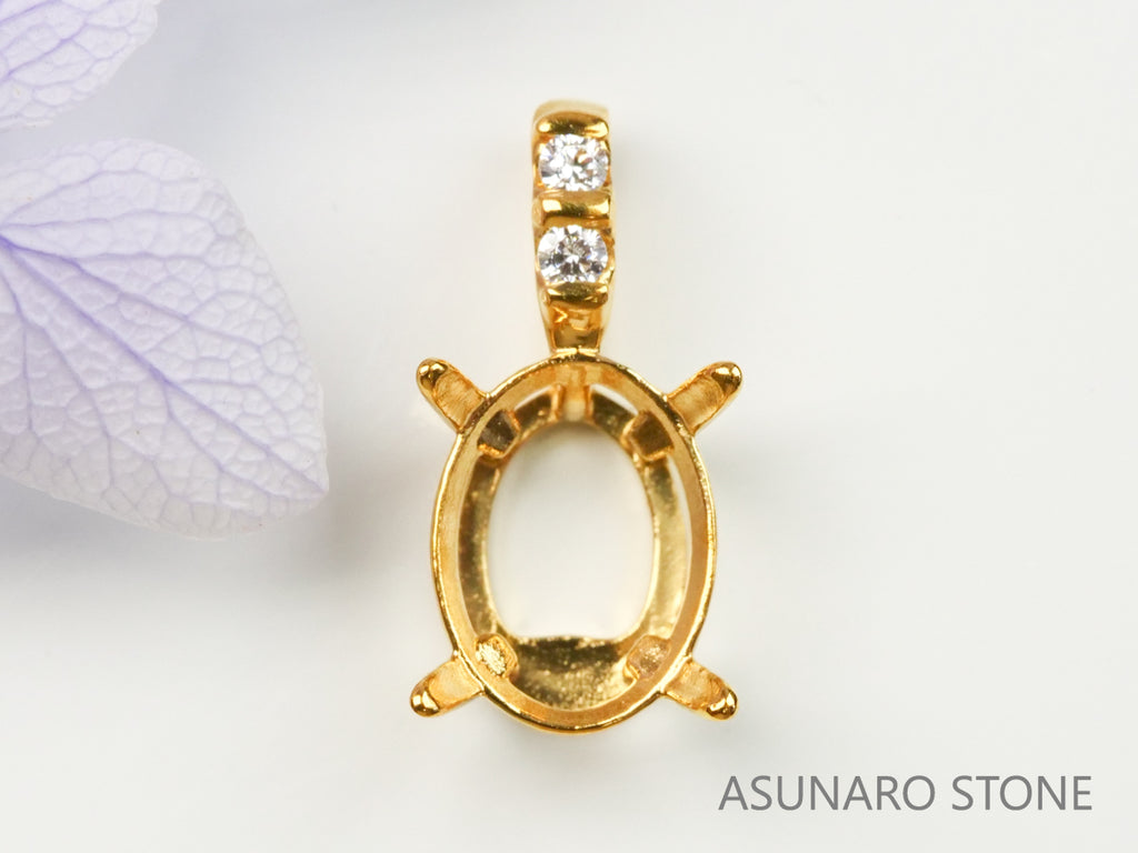 【お仕立て用】空枠番号：3564C　ペンダントトップ枠【オーダージュエリー用】