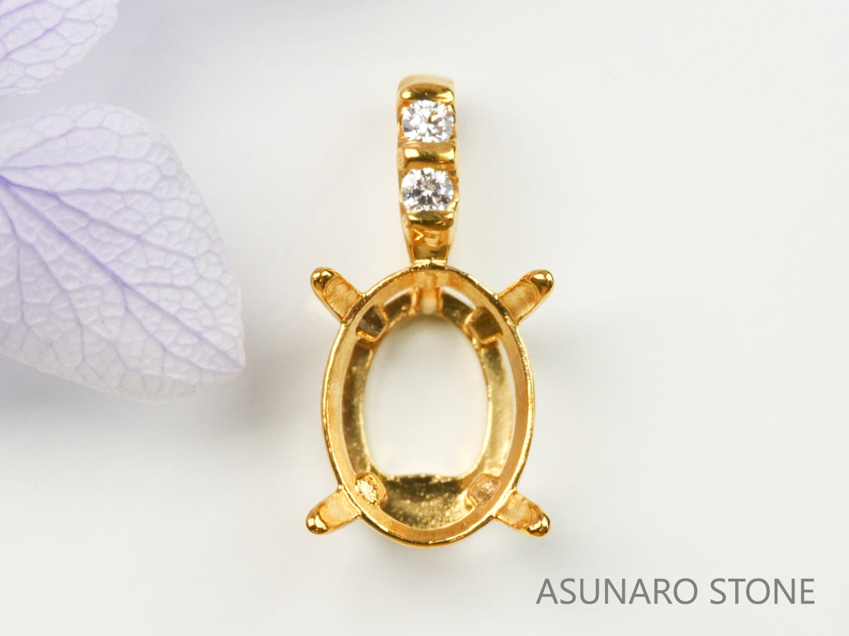 【お仕立て用】空枠番号：3564C　ペンダントトップ枠【オーダージュエリー用】