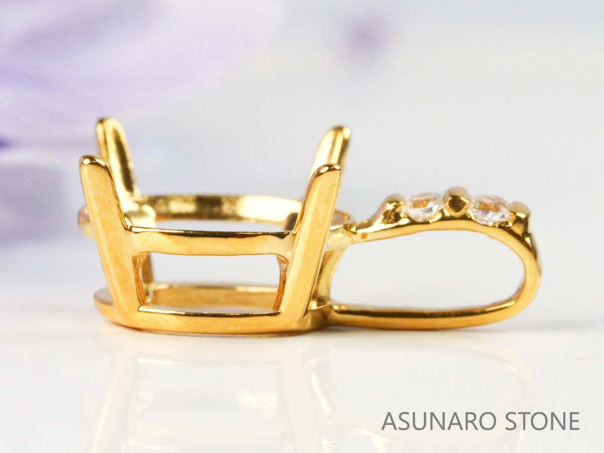 【お仕立て用】空枠番号：3564C　ペンダントトップ枠【オーダージュエリー用】