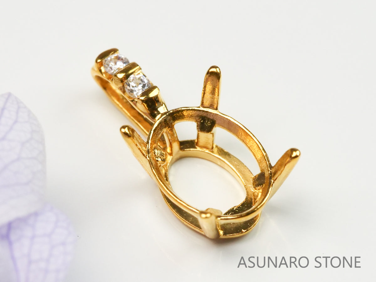 【お仕立て用】空枠番号：3564C　ペンダントトップ枠【オーダージュエリー用】