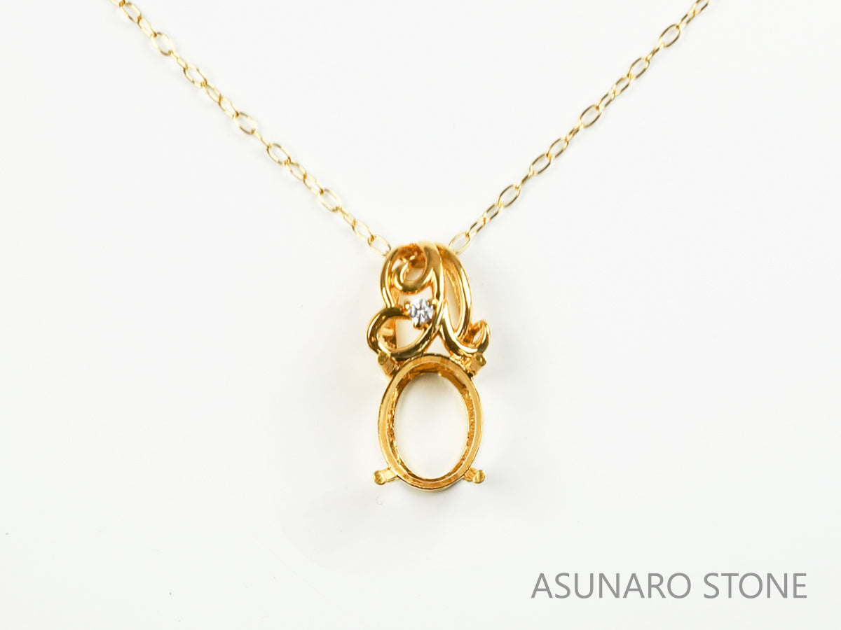 【お仕立て用】空枠番号：3629C　ペンダントトップ枠【オーダージュエリー用】