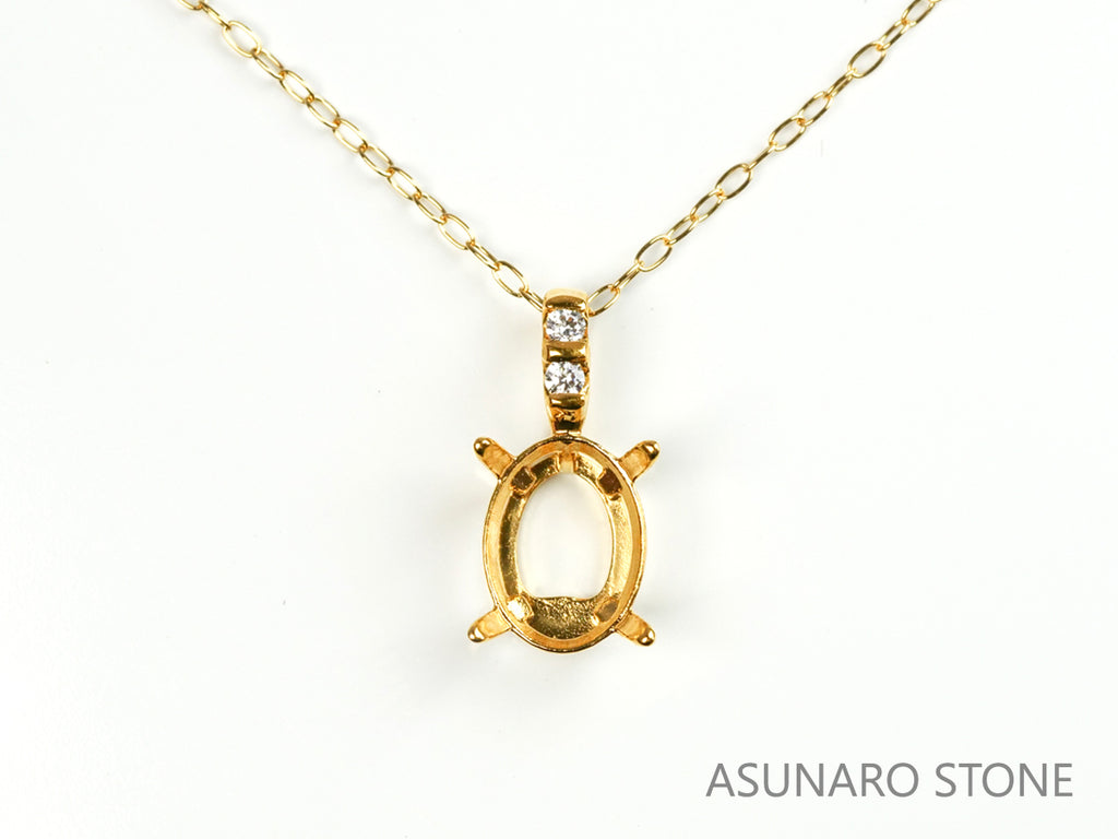 【お仕立て用】空枠番号：3564C　ペンダントトップ枠【オーダージュエリー用】