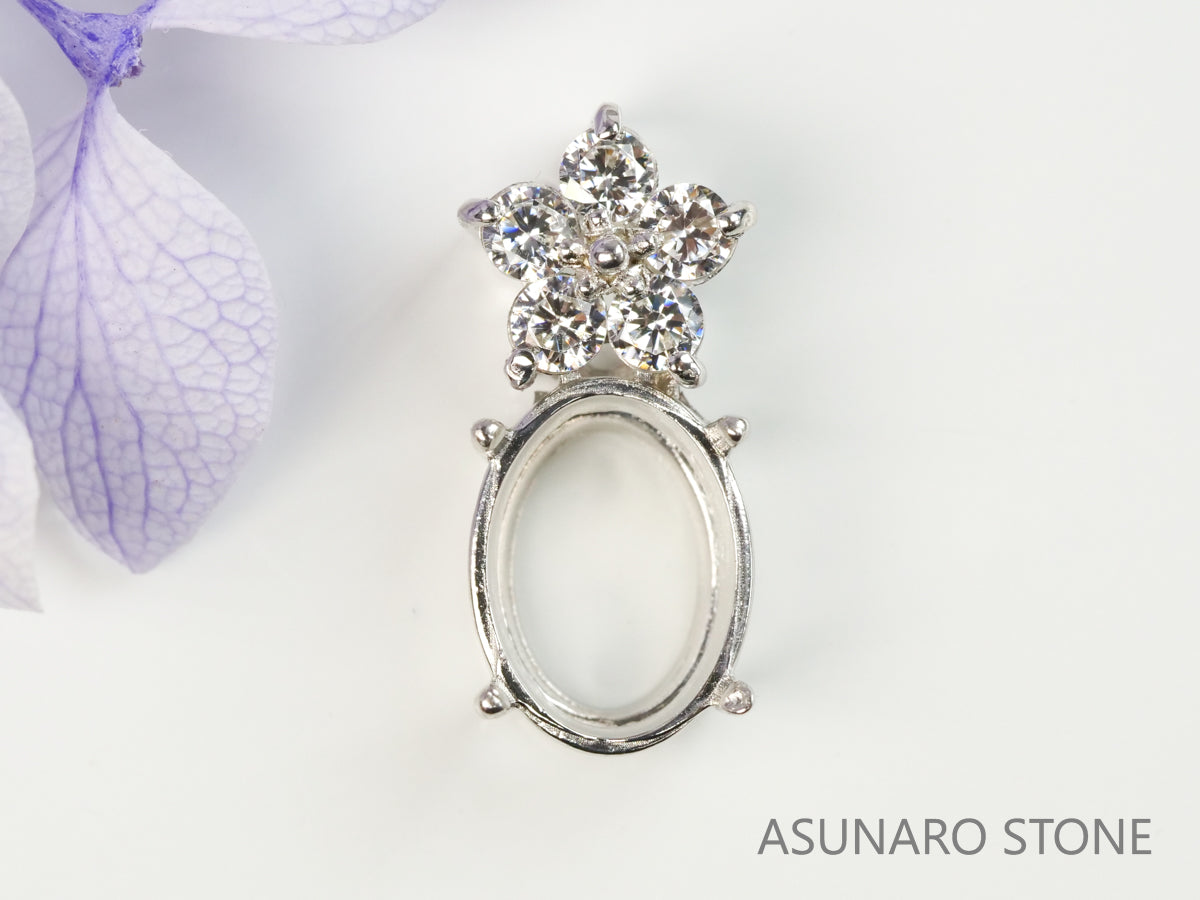 【お仕立て用】空枠番号：4414C　ペンダントトップ枠【オーダージュエリー用】