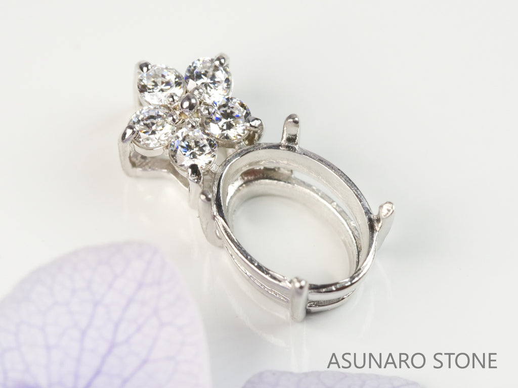 【お仕立て用】空枠番号：4414C　ペンダントトップ枠【オーダージュエリー用】