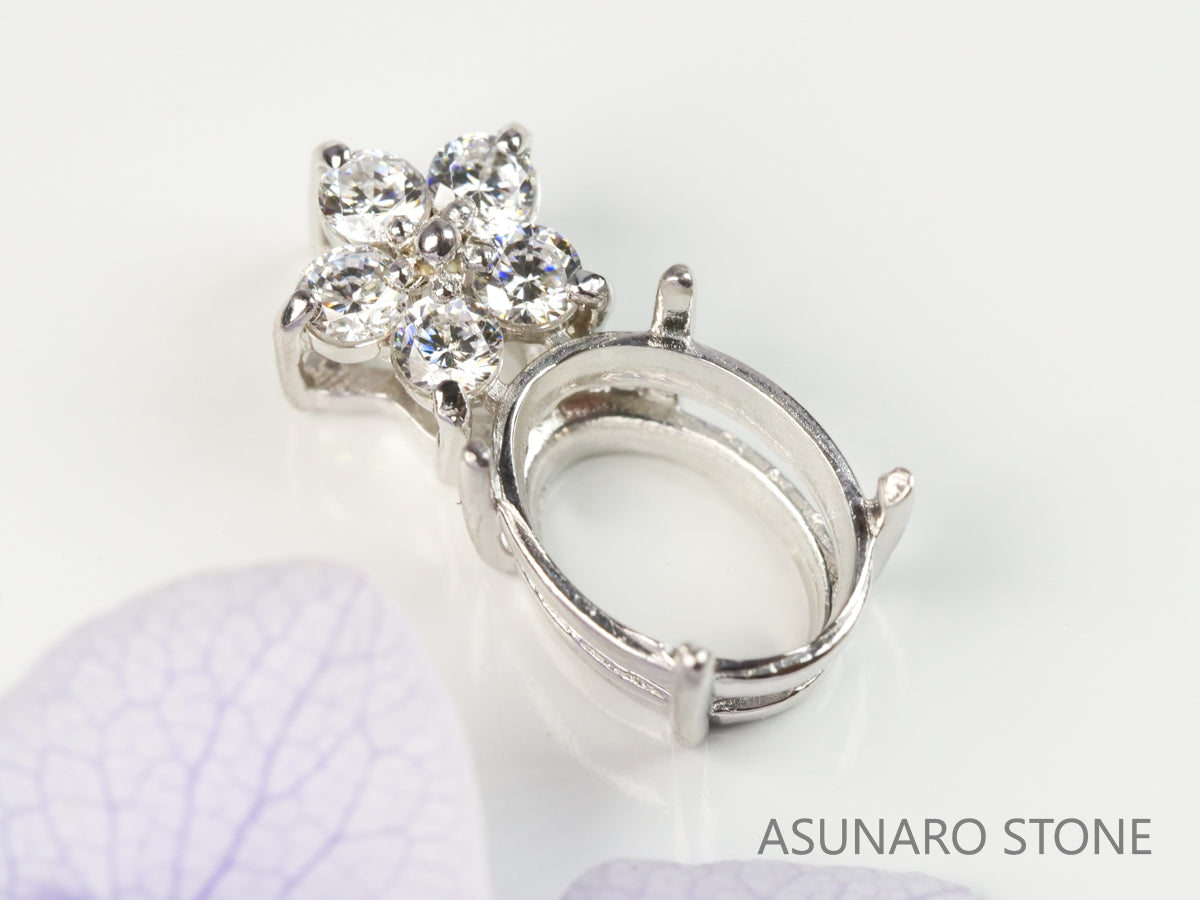 【お仕立て用】空枠番号：4414C　ペンダントトップ枠【オーダージュエリー用】