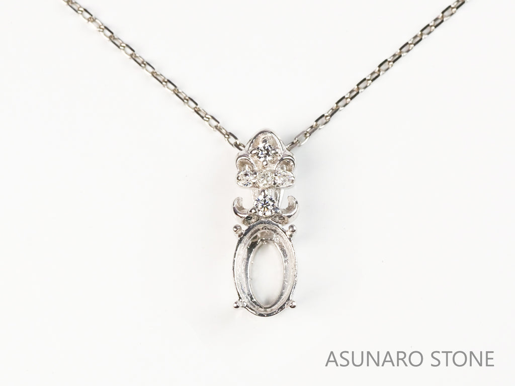 【お仕立て用】空枠番号：4714C　ペンダントトップ枠【オーダージュエリー用】