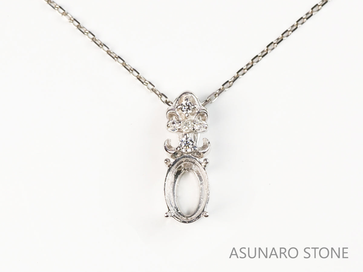 【お仕立て用】空枠番号：4714C　ペンダントトップ枠【オーダージュエリー用】