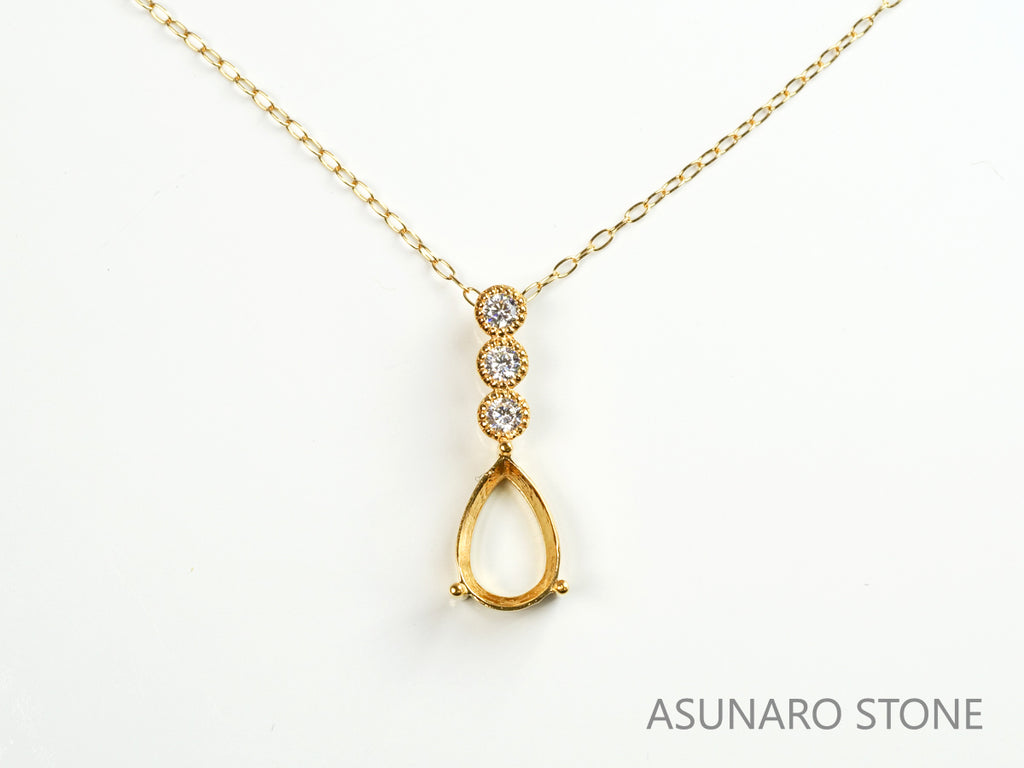 【お仕立て用】空枠番号：4256C　ペンダントトップ枠【オーダージュエリー用】