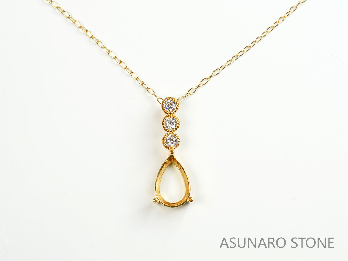 【お仕立て用】空枠番号：4256C　ペンダントトップ枠【オーダージュエリー用】