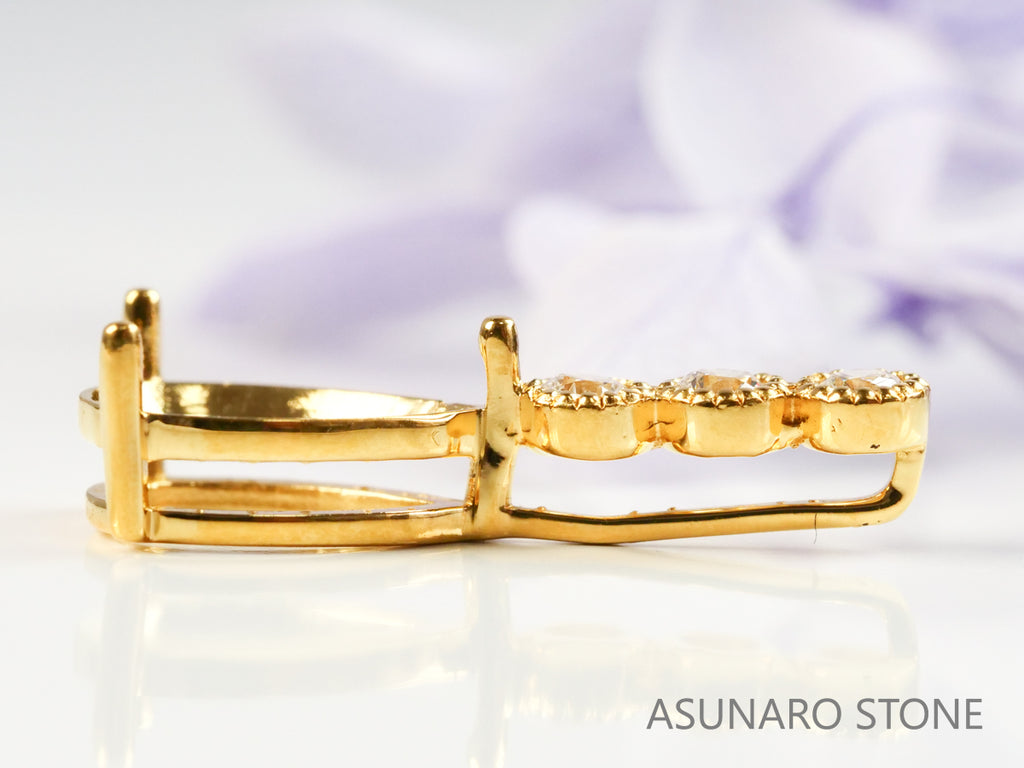 【お仕立て用】空枠番号：4256C　ペンダントトップ枠【オーダージュエリー用】