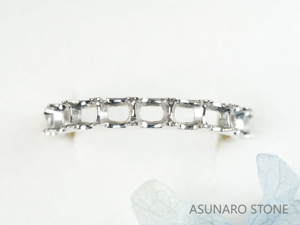 【お仕立て用】空枠番号：3266C　3.5mm用　リング枠　ハーフエタニティ【オーダージュエリー用】hpv