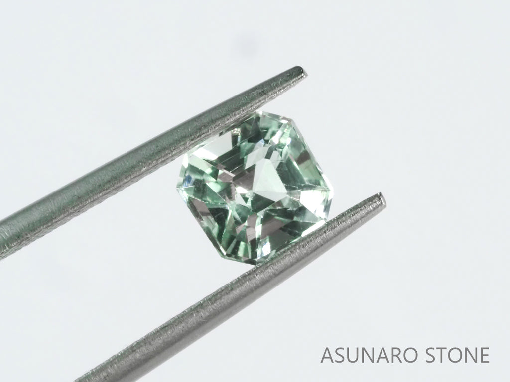 シーフォームトルマリン アッシャーカット アフガニスタン産 1.29ct【tm21050-250】