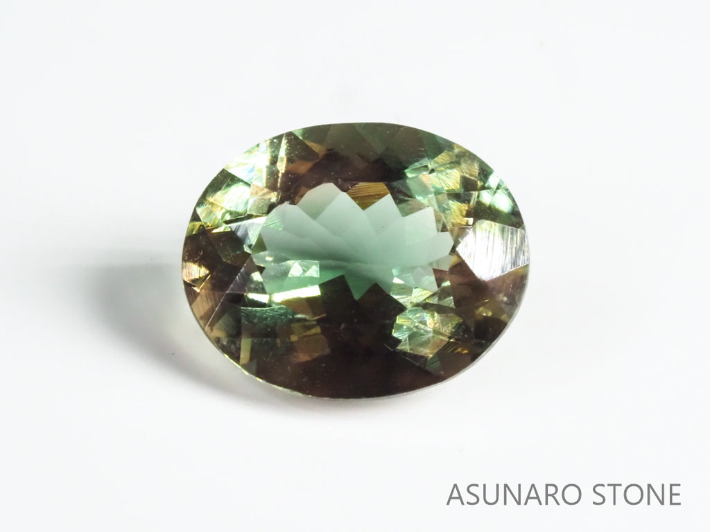 バイカラーオレゴンサンストーン  オーバルカット アメリカ産 3.01ct【os210621-281】