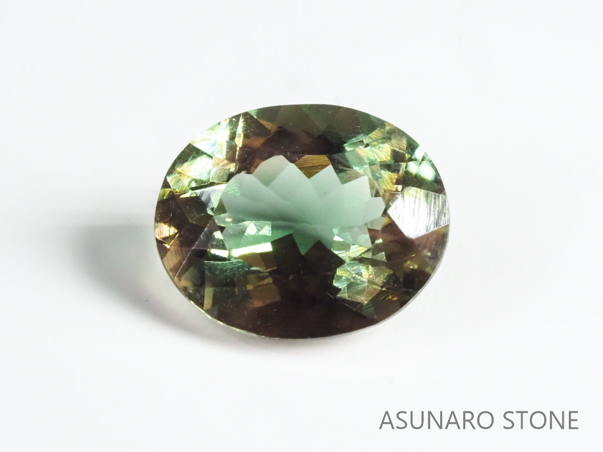 バイカラーオレゴンサンストーン  オーバルカット アメリカ産 3.01ct【os210621-281】