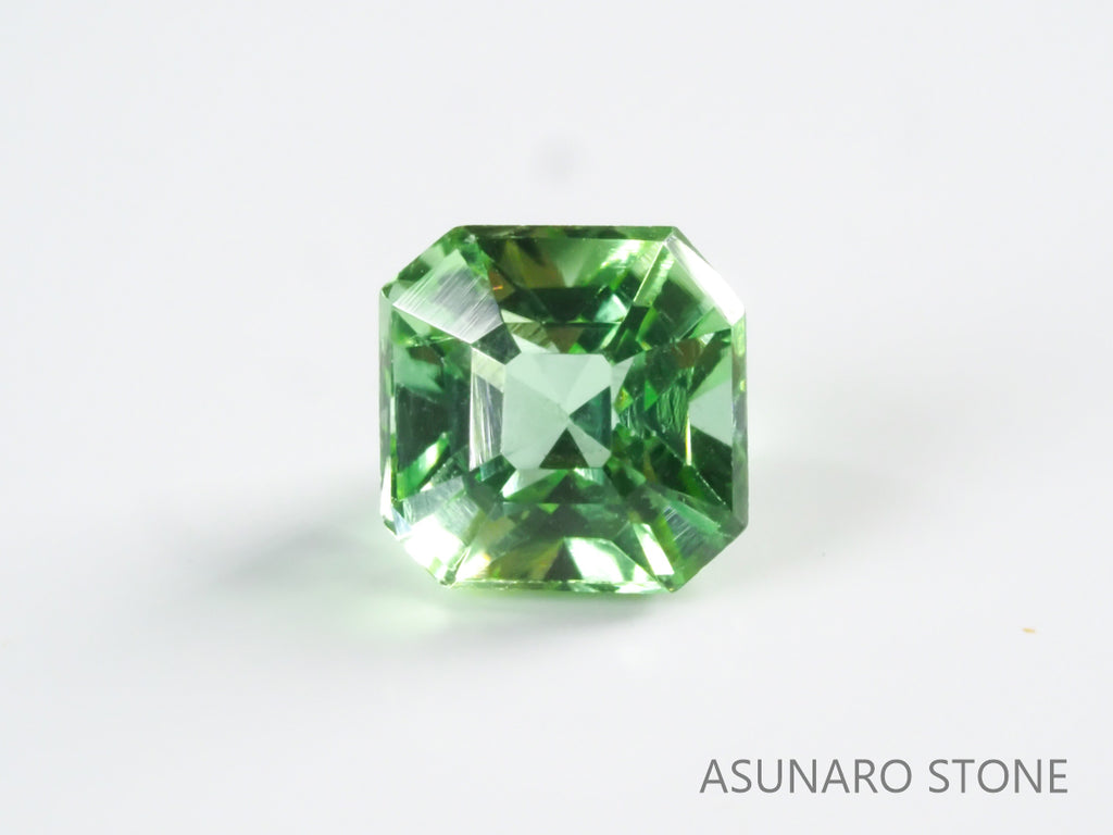 ミントカラートルマリン アッシャーカット アフガニスタン産 0.97ct【tm21050276】