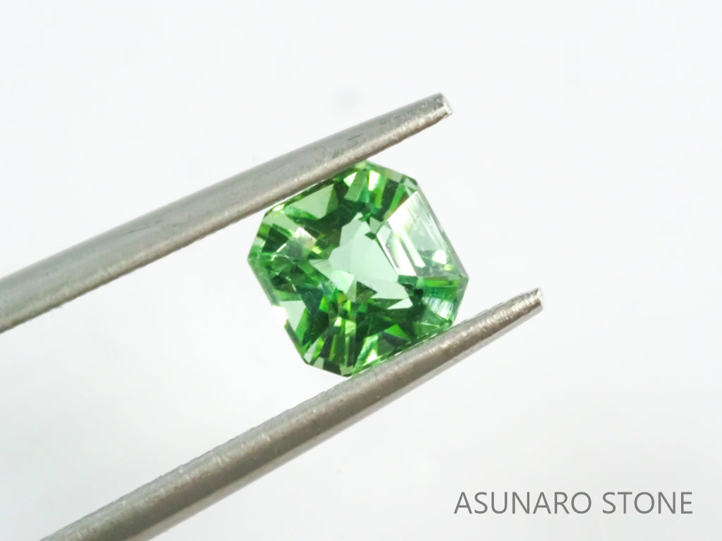 ミントカラートルマリン アッシャーカット アフガニスタン産 0.97ct【tm21050276】